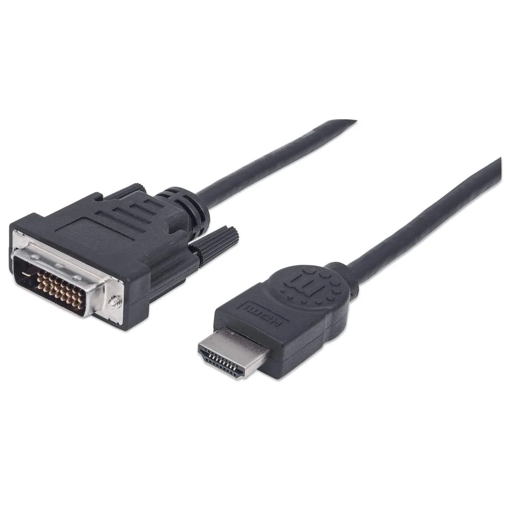 Cable Para Monitor - Hdmi Macho A Dvi-d 24+1 Macho, Enlace Dual, Negro, 1.8m.